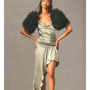 Blk tutu style puff sleeves